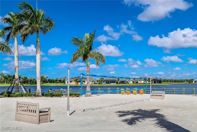 14179 Charthouse Ct, Naples, FL 34114 - view of pool featuring volleyball court