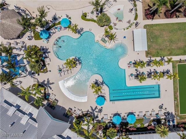 14179 Charthouse Ct, Naples, FL 34114 - aerial view of a pool area