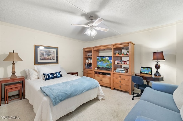 2150 Gulf Shore Blvd N Unit 701, Naples, FL 34103 - bedroom with a textured ceiling and a ceiling fan