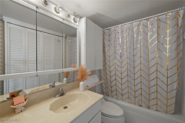 2150 Gulf Shore Blvd N Unit 701, Naples, FL 34103 - bathroom with vanity, toilet, and shower / tub combo