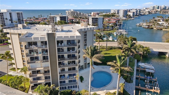2150 Gulf Shore Blvd N Unit 701, Naples, FL 34103 - view of urban area featuring a nearby body of water and apartment complex