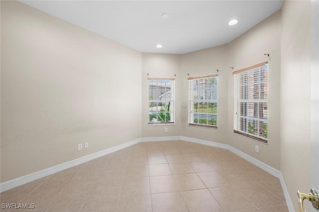 10310 Carolina Willow Dr, Fort Myers, FL 33913 - unfurnished room with tile patterned flooring, baseboards, and recessed lighting