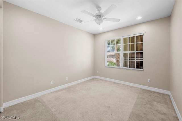 10310 Carolina Willow Dr, Fort Myers, FL 33913 - unfurnished room featuring carpet, baseboards, recessed lighting, and a ceiling fan