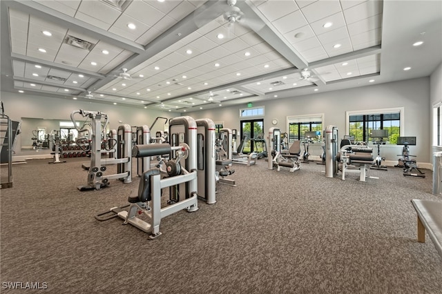 14860 Cherry Blossom Way, Punta Gorda, FL 33955 - exercise room with recessed lighting and baseboards