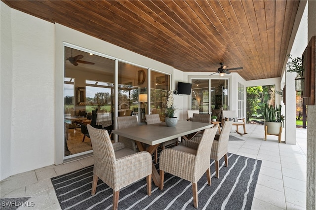 11730 Rosemount Dr, Fort Myers, FL 33913 - view of patio featuring a ceiling fan and outdoor dining space
