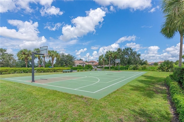 10626 Essex Square Blvd, Fort Myers, FL 33913 - view of basketball court featuring community basketball court and a yard
