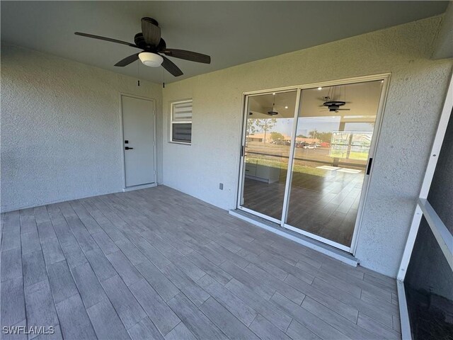 3408 SW 17th Pl, Cape Coral, FL 33914 - wooden terrace featuring ceiling fan