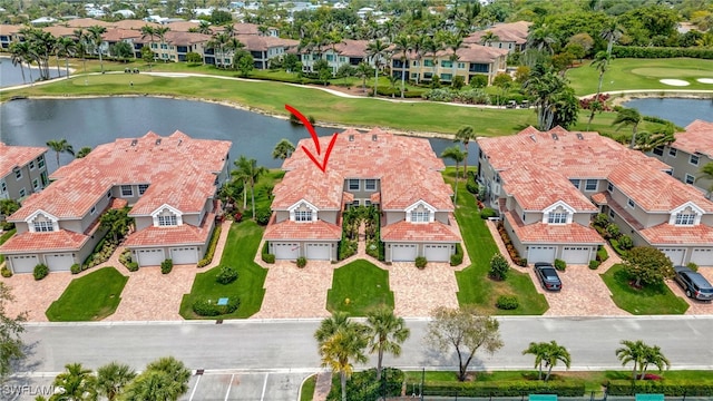 3580 Windjammer Cir Unit 1603, Naples, FL 34112 - aerial view of residential area featuring a local golf course and a large body of water