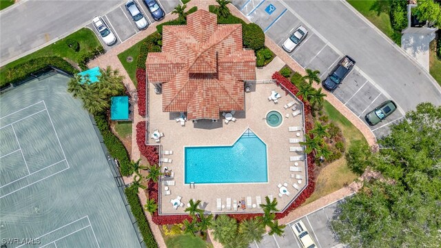 3580 Windjammer Cir Unit 1603, Naples, FL 34112 - bird's eye view of a pool