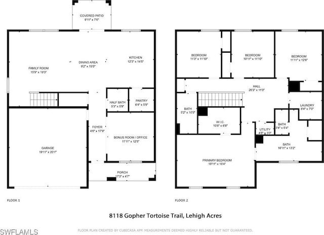 8118 Gopher Tortoise Trl, Lehigh Acres, FL 33972 - home floor plan