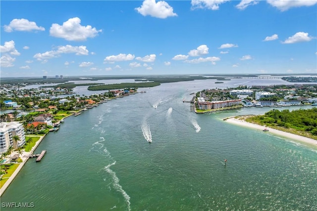 drone / aerial view of a large body of water