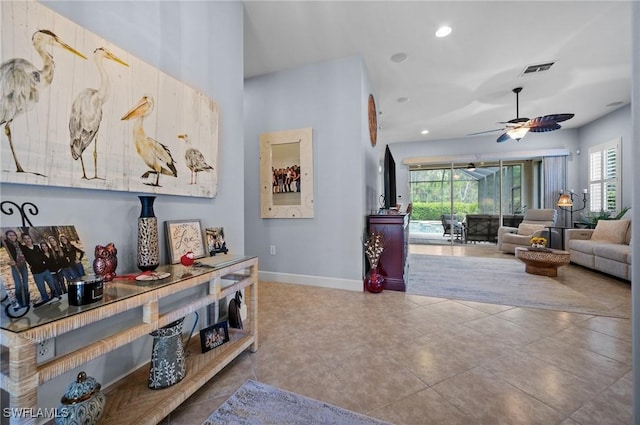 11265 Suffield St, Fort Myers, FL 33913 - corridor featuring baseboards, recessed lighting, and tile patterned floors