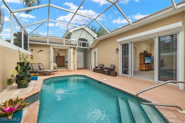 3417 Marbella Ct, Bonita Springs, FL 34134 - outdoor pool with a patio and a lanai