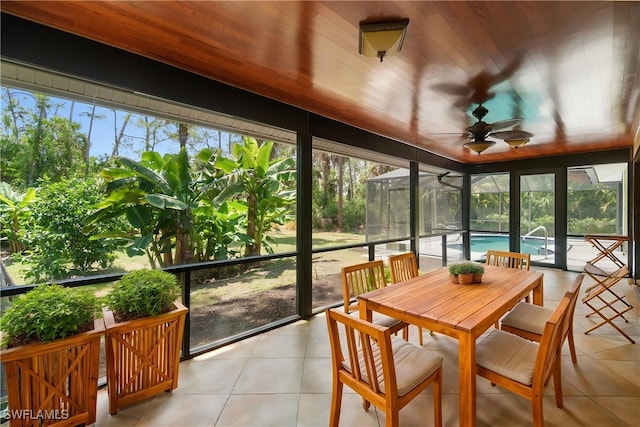 681 23rd St NW, Naples, FL 34120 - sunroom with ceiling fan and healthy amount of natural light