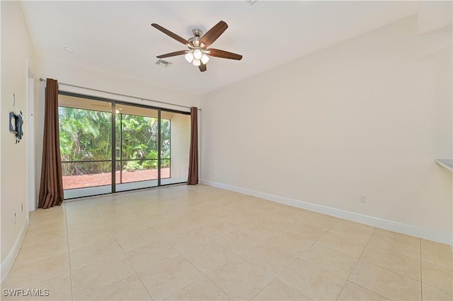 4910 SW 17th Pl Unit 4B, Cape Coral, FL 33914 - spare room featuring ceiling fan and light tile patterned flooring