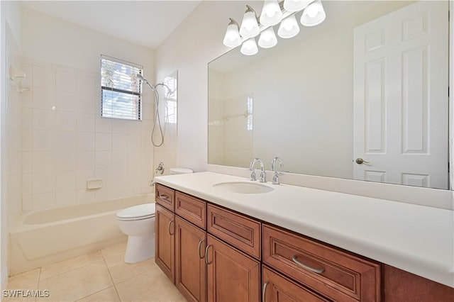 4910 SW 17th Pl Unit 4B, Cape Coral, FL 33914 - bathroom featuring  shower combination, vanity, and tile patterned flooring