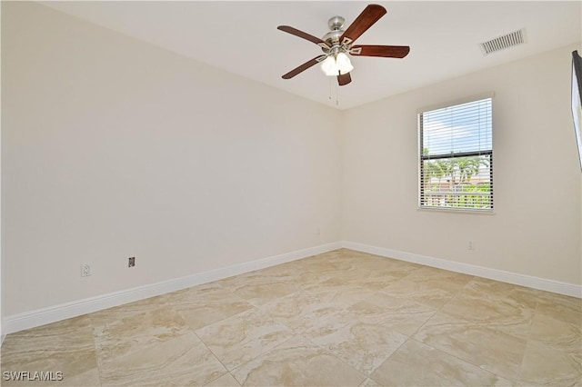 4910 SW 17th Pl Unit 4B, Cape Coral, FL 33914 - spare room with a ceiling fan and baseboards
