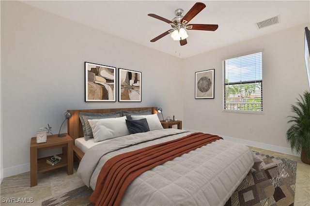 4910 SW 17th Pl Unit 4B, Cape Coral, FL 33914 - bedroom featuring baseboards and a ceiling fan