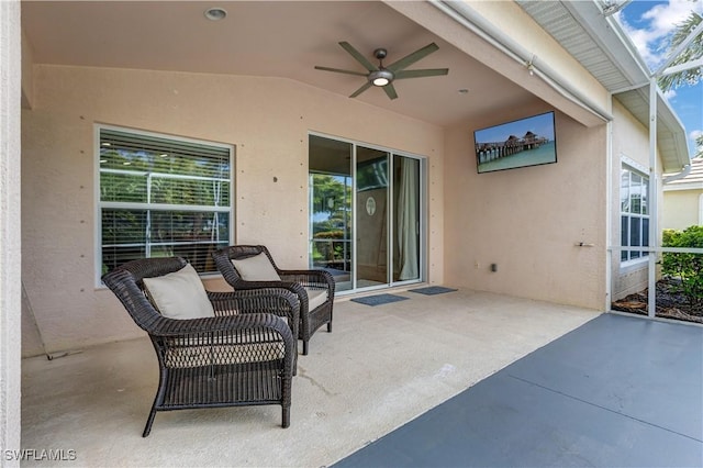2664 Astwood Ct, Cape Coral, FL 33991 - view of patio with ceiling fan