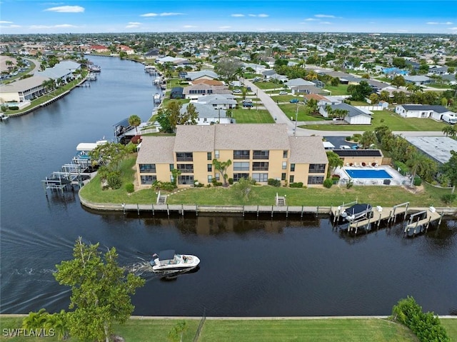 drone / aerial view of a nearby body of water