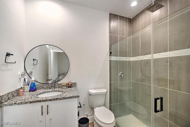 5007 W Hummingbird Dr, Labelle, FL 33935 - full bath featuring a stall shower, toilet, and vanity