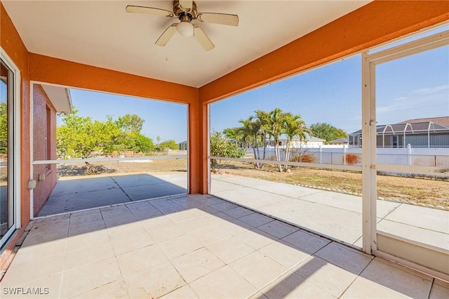 209 Magellan St, Fort Myers, FL 33913 - view of patio with ceiling fan and fence