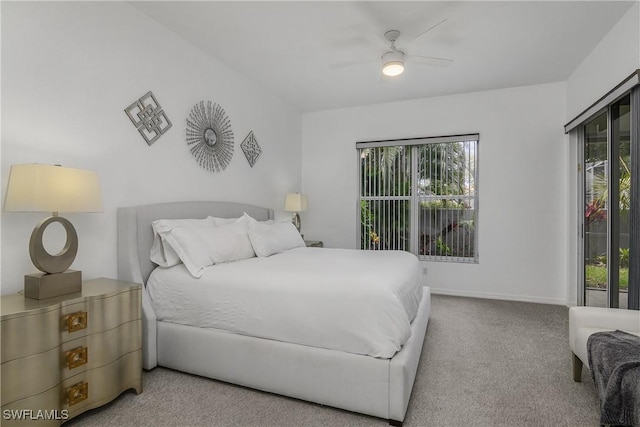 170 Vista Ln, Naples, FL 34119 - carpeted bedroom featuring ceiling fan and baseboards