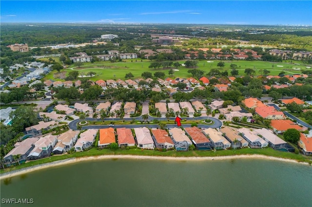 170 Vista Ln, Naples, FL 34119 - aerial view of property's location featuring a local golf course, a nearby body of water, and nearby suburban area