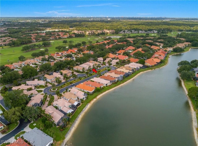 170 Vista Ln, Naples, FL 34119 - aerial perspective of suburban area featuring a large body of water