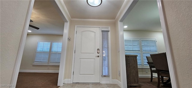 1948 Redmont Ave, Lehigh Acres, FL 33972 - foyer with a textured wall and baseboards