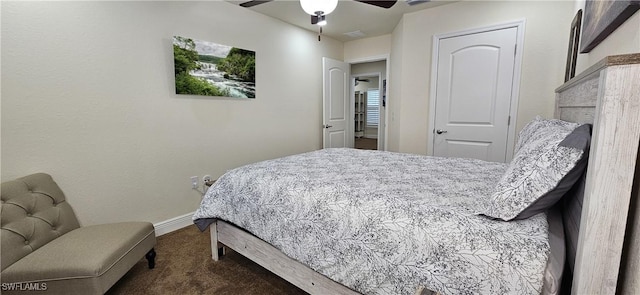 1948 Redmont Ave, Lehigh Acres, FL 33972 - carpeted bedroom with baseboards and a ceiling fan