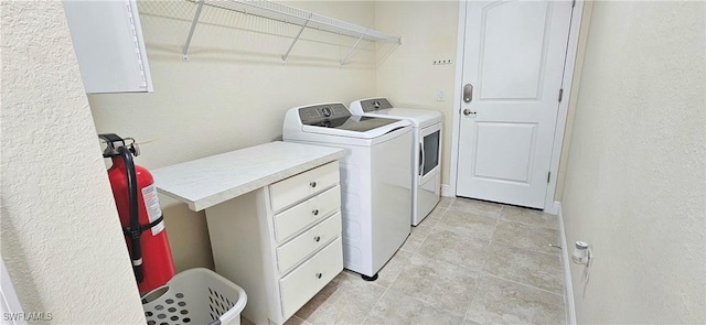 1948 Redmont Ave, Lehigh Acres, FL 33972 - laundry area with independent washer and dryer and a textured wall