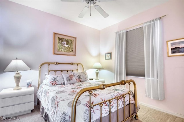 816 Mount Hood Ct, Naples, FL 34104 - bedroom with carpet flooring, ceiling fan, and baseboards