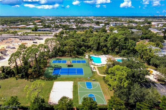 816 Mount Hood Ct, Naples, FL 34104 - drone / aerial view of a pool area
