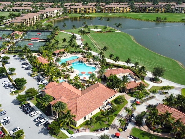 17961 Bonita National Blvd Unit 514, Bonita Springs, FL 34135 - aerial view of a nearby body of water and a pool