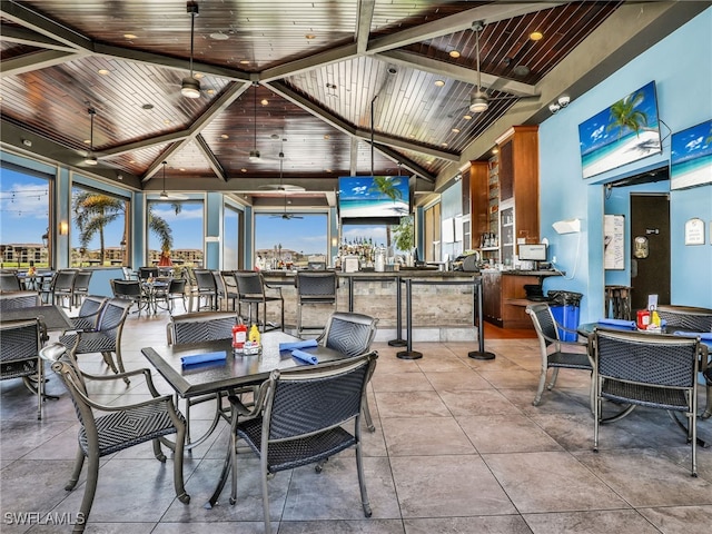 17961 Bonita National Blvd Unit 514, Bonita Springs, FL 34135 - view of patio with ceiling fan and a bar