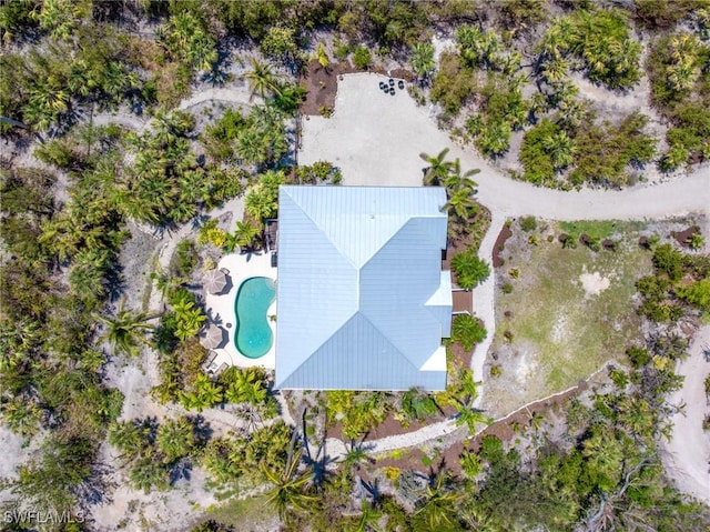 3008 Turtle Gait Ln, Sanibel, FL 33957 - aerial view of property and surrounding area featuring a pool