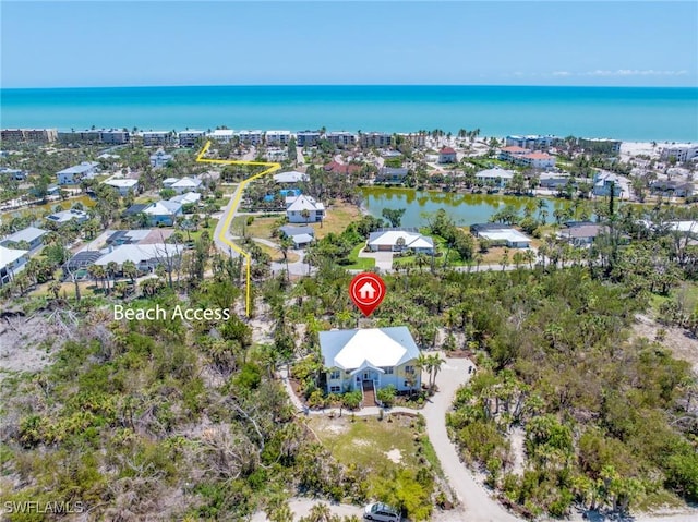 3008 Turtle Gait Ln, Sanibel, FL 33957 - aerial view of property's location with a nearby body of water