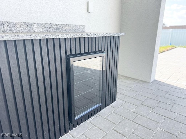 exterior view of stucco siding