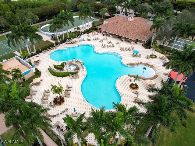 19920 Barletta Ln Unit 1423, Estero, FL 33928 - community pool with a patio