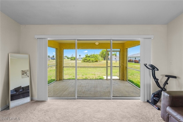 706 Kismet Pkwy E, Cape Coral, FL 33909 - entryway featuring carpet floors and healthy amount of natural light