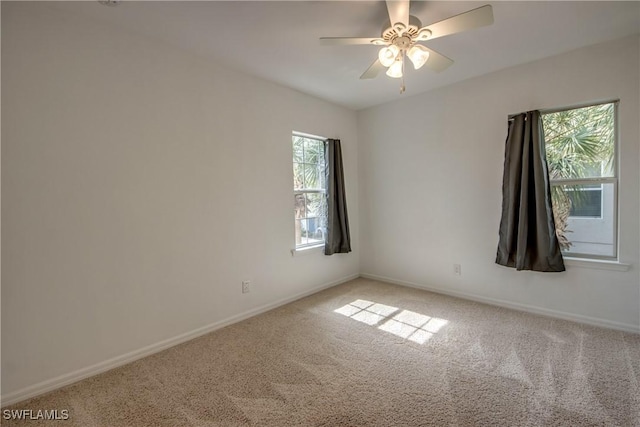 19530 Bowring Park Rd Unit 106, Fort Myers, FL 33967 - unfurnished room with carpet, baseboards, and a ceiling fan