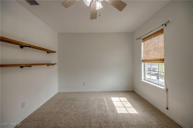 19530 Bowring Park Rd Unit 106, Fort Myers, FL 33967 - carpeted spare room featuring ceiling fan and baseboards