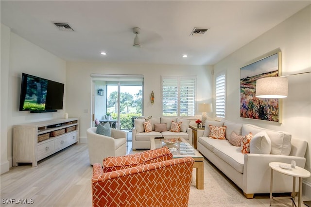 9373 Aviano Dr, Fort Myers, FL 33913 - living room with light wood-style flooring and recessed lighting