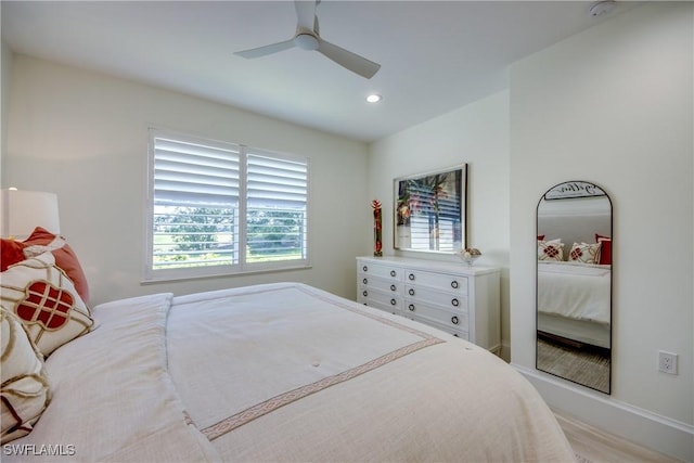 9373 Aviano Dr, Fort Myers, FL 33913 - bedroom featuring multiple windows, a ceiling fan, and recessed lighting