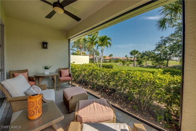 9373 Aviano Dr, Fort Myers, FL 33913 - view of patio featuring ceiling fan