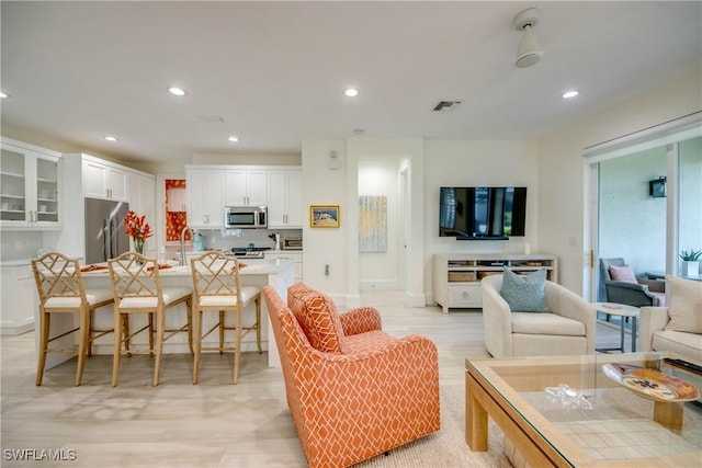 9373 Aviano Dr, Fort Myers, FL 33913 - living area featuring recessed lighting and light wood-type flooring