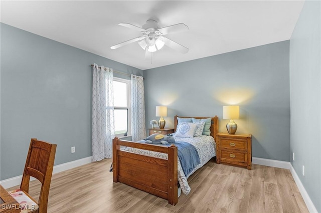 16962 Colony Lakes Blvd, Fort Myers, FL 33908 - bedroom featuring light wood-type flooring, baseboards, and a ceiling fan