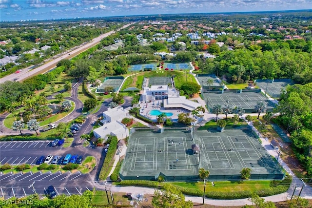 aerial view of property and surrounding area