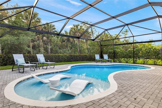 11521 Coronado Way, Naples, FL 34120 - swimming pool featuring a patio and a lanai